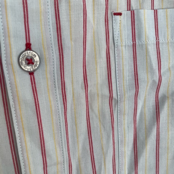 Men's Striped Shirt - Multicolor with embroidered back Mojeans XL embroidered - Picture 5 of 9
